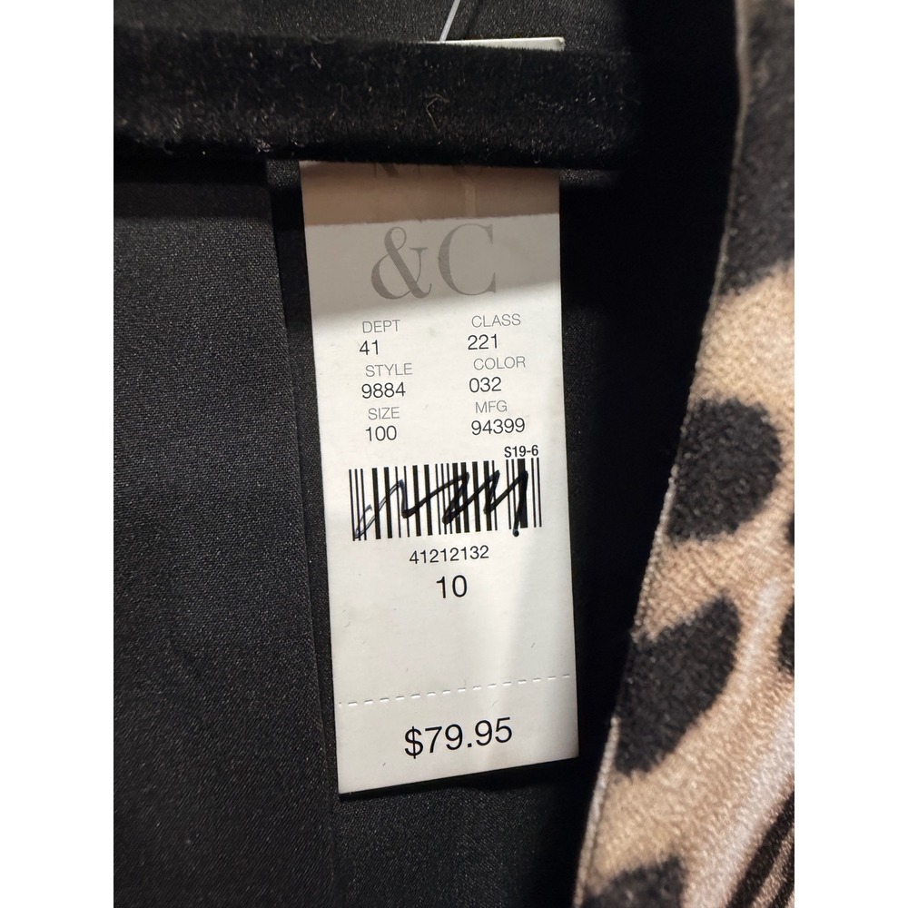 #39 New York & Company Blazer ptp: 20" Sz. 10 NWT Leopard MSRP $79 - Picture 3 of 8